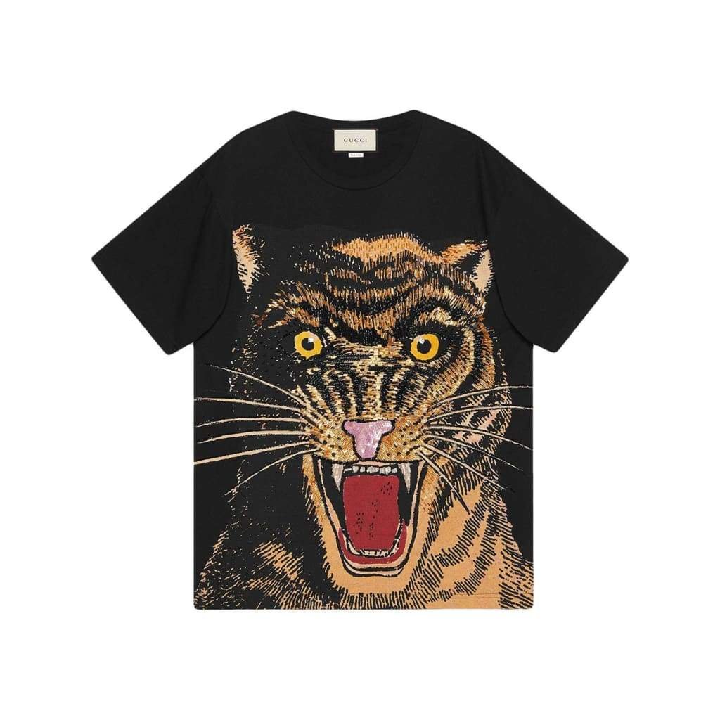 Image of Oversized T-shirt with Feline Print