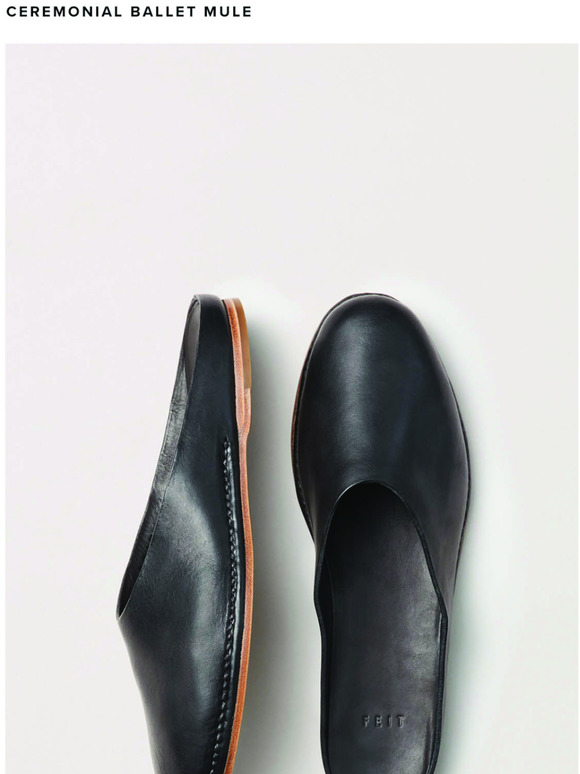 FEIT: Ceremonial Ballet Mule Black | Milled