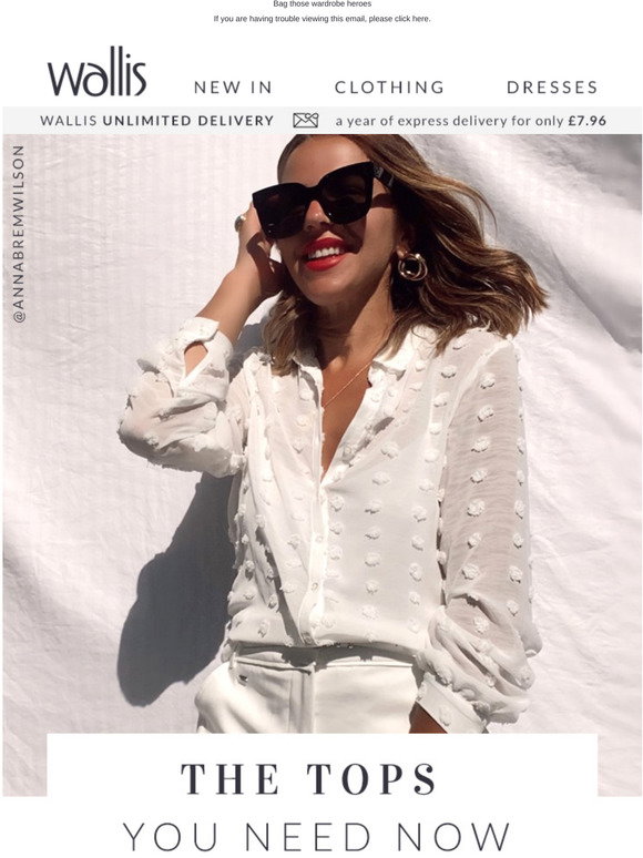 Wallis AU: The tops to wear anywhere 