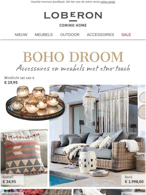 Loberon.nl: Boho droom: en meubels met etno-touch | Milled