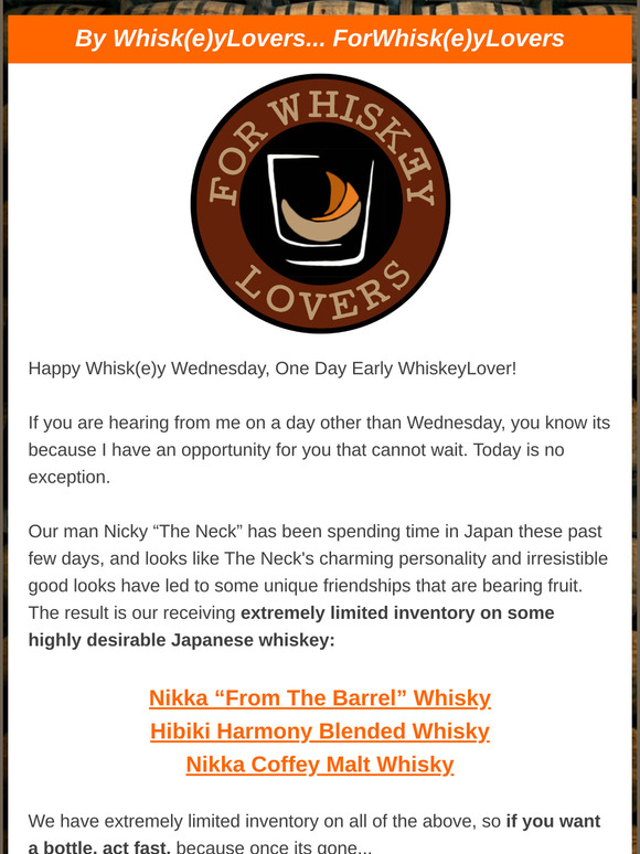 Pay Attention WhiskeyLovers - Japaense Whisky is In The House!