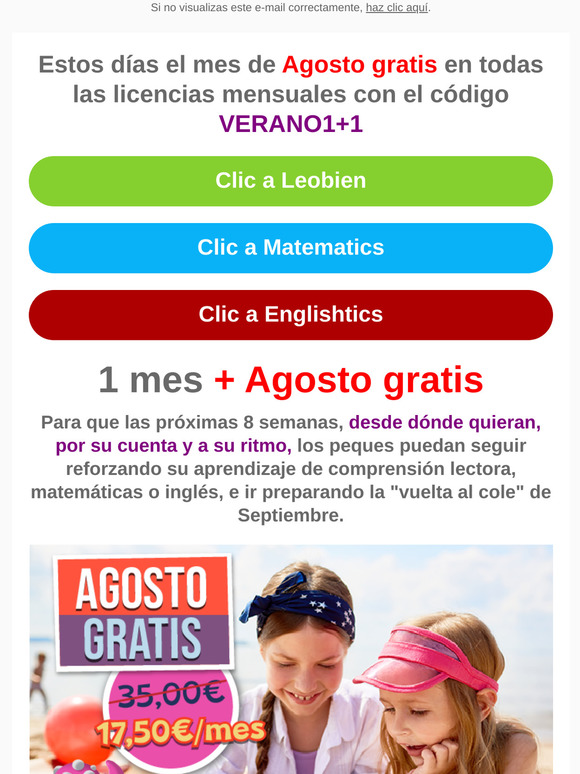 Agosto ¡GRATIS! 🏖️ para que no desconecten del todo..