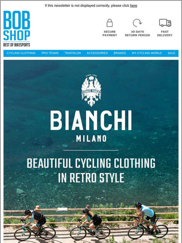 BobShop bike o bello BIANCHI MILANO Cycling clothing in