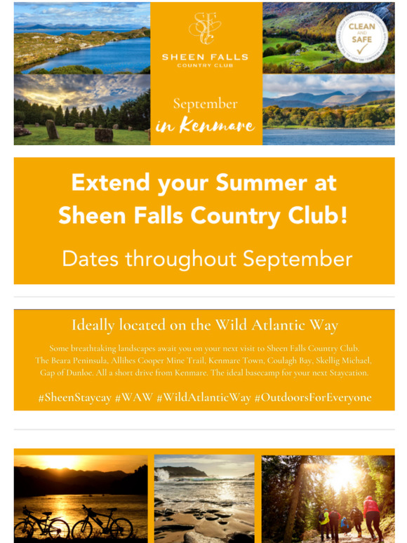 Extend your Summer at Sheen Falls Country Club!
