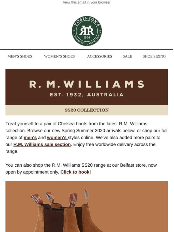 Robinson's Shoes: R.M. Williams Spring Summer 2020 Collection