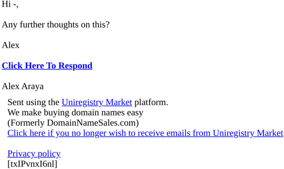 Re: melinea.com