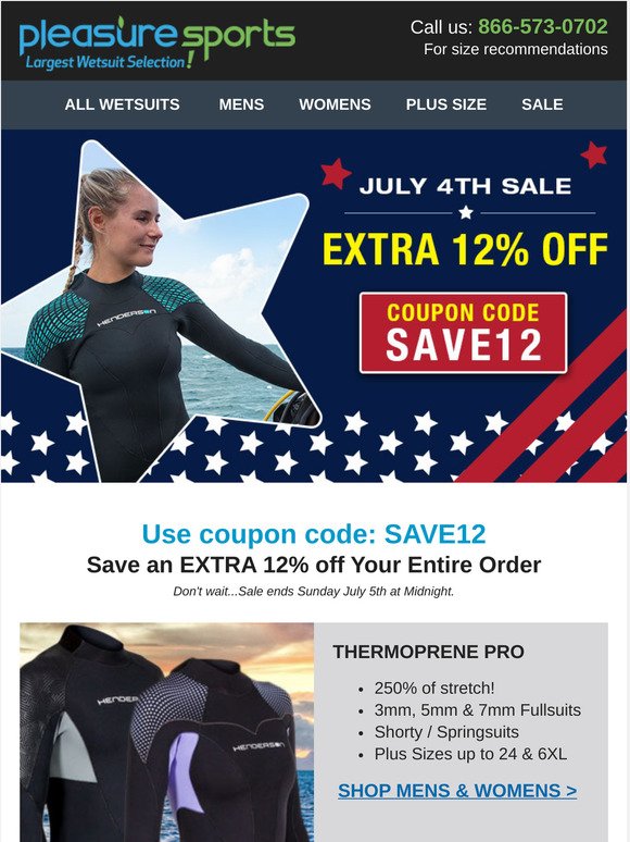July 4th Wetsuit Sale!