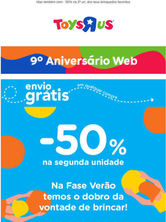 Fazemos 9 anos! envio GRÁTIS para celebrar!  😊