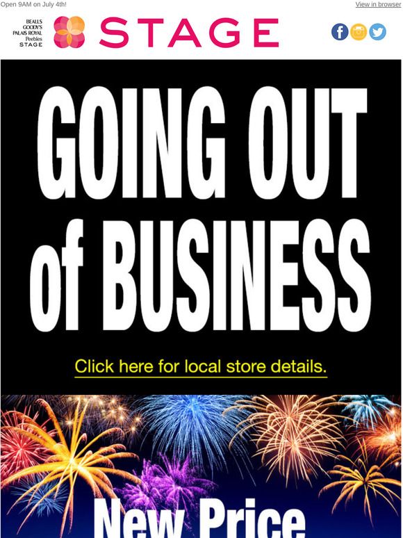 Going Out of Business! Now take 30% to 60% off STOREWIDE!