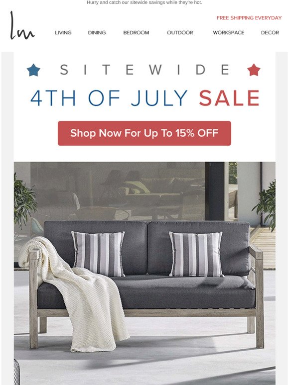 Up to 15% OFF! 🎇 Save for the 4th of July Weekend