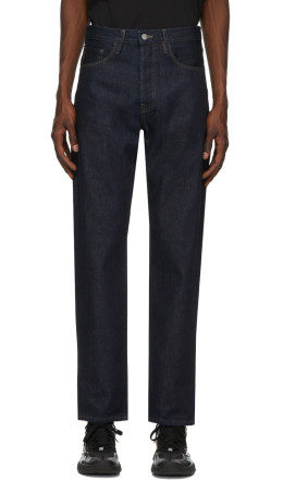 acne studios face patch jeans