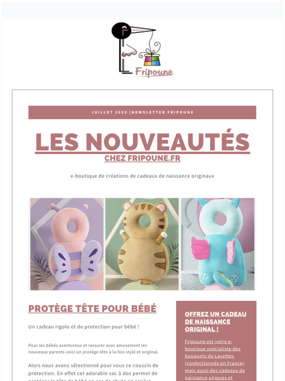 Fripoune : la newsletter des cadeaux de naissance originaux de juillet 2020