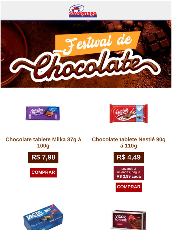 Festival de Chocolate Savegnago. Uma receita de economia!