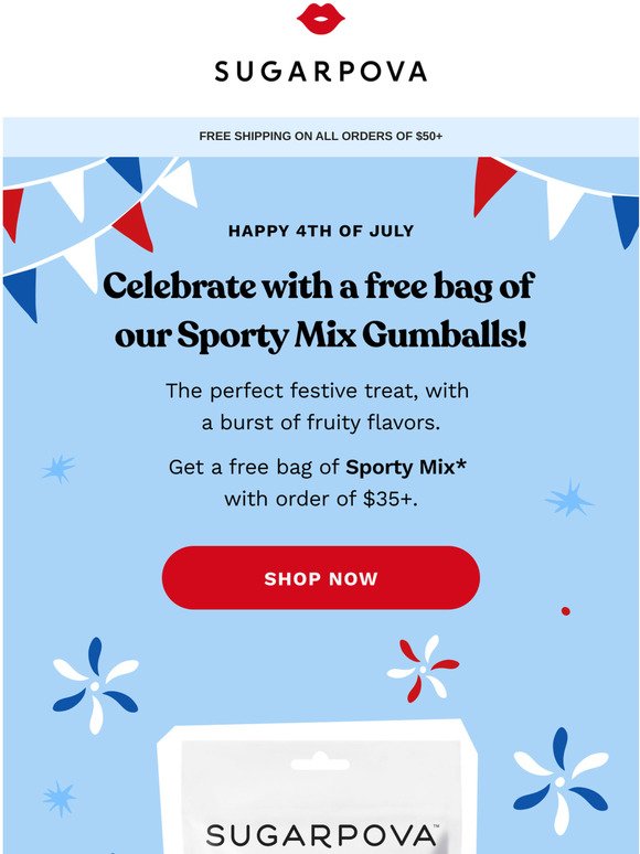 Celebrate 4th of July with the Free Bag of Sporty Mix