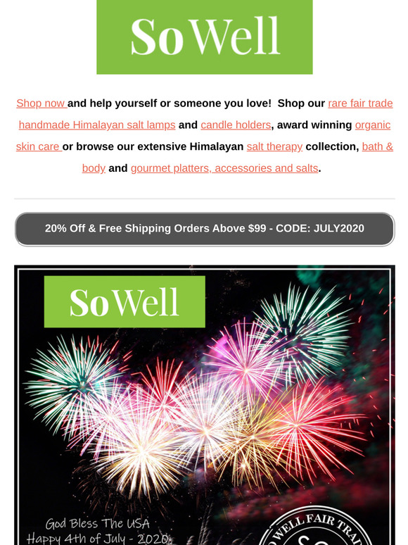 Independence Day Sale - Save 20% with Free Shipping