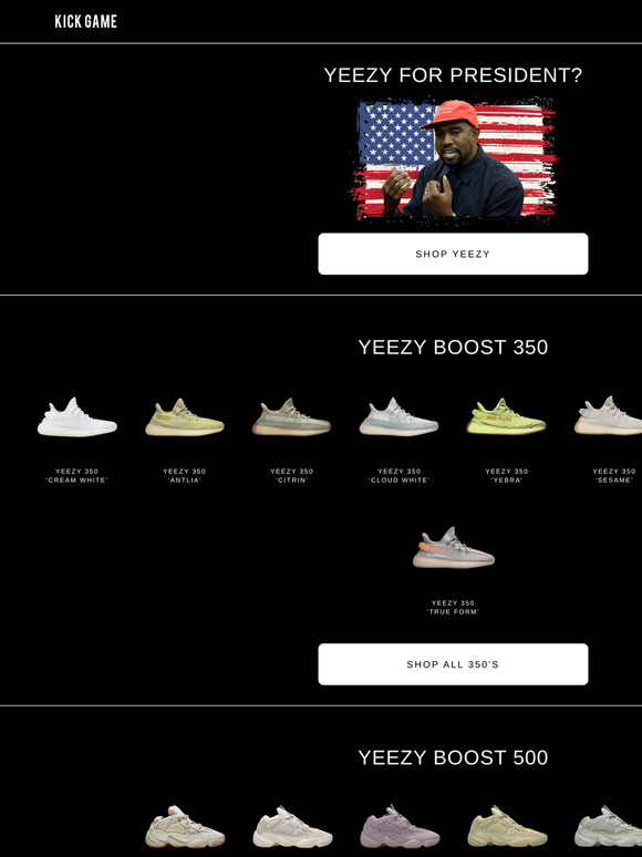 kickgame yeezy