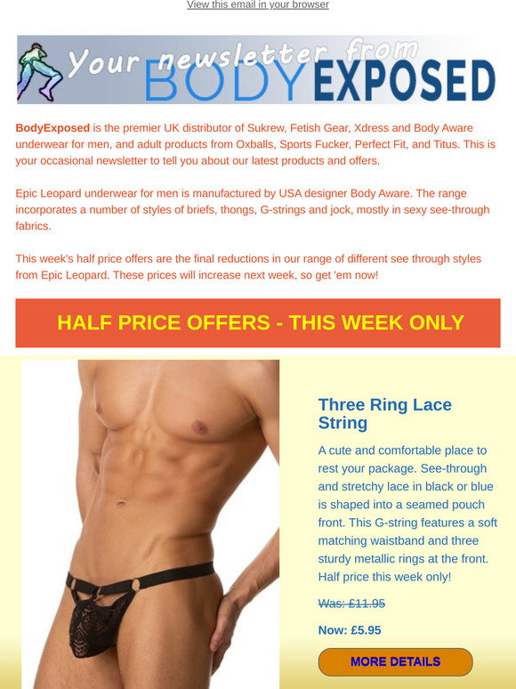 Men's Lace Lingerie - Sexy Lace Underwear For Men - Body Aware UK