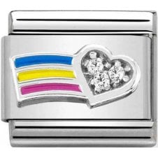 Nomination Unisexe Charms Argent 925/ / 330304//15 / Oxyde de Zirconium Multicolore/