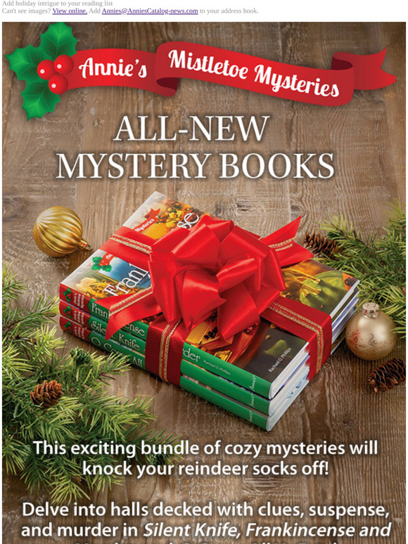 Annie's Explore the NEW 🎄 Mistletoe Mysteries book bundle! Milled