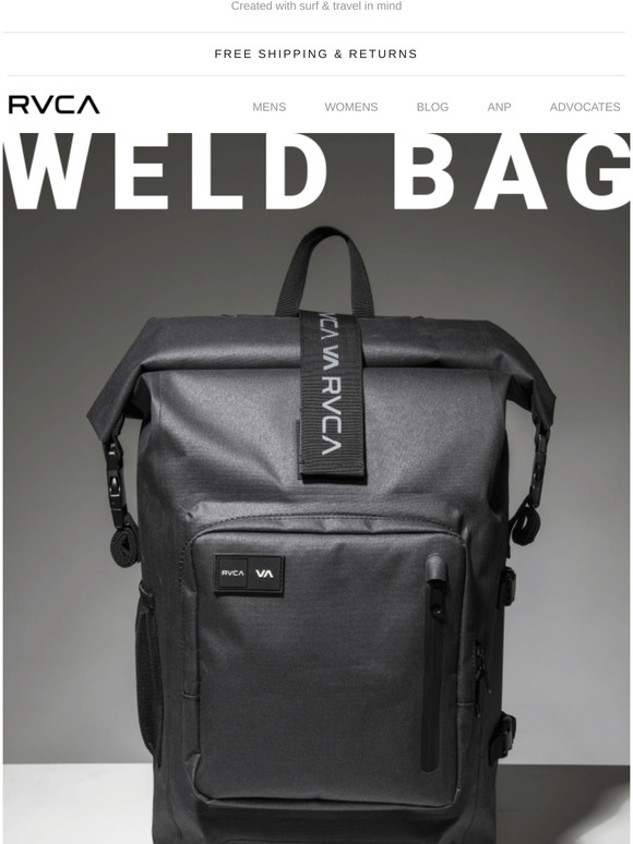 rvca weld surf camera backpack