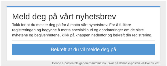 Påmelding til nyhetsbrev