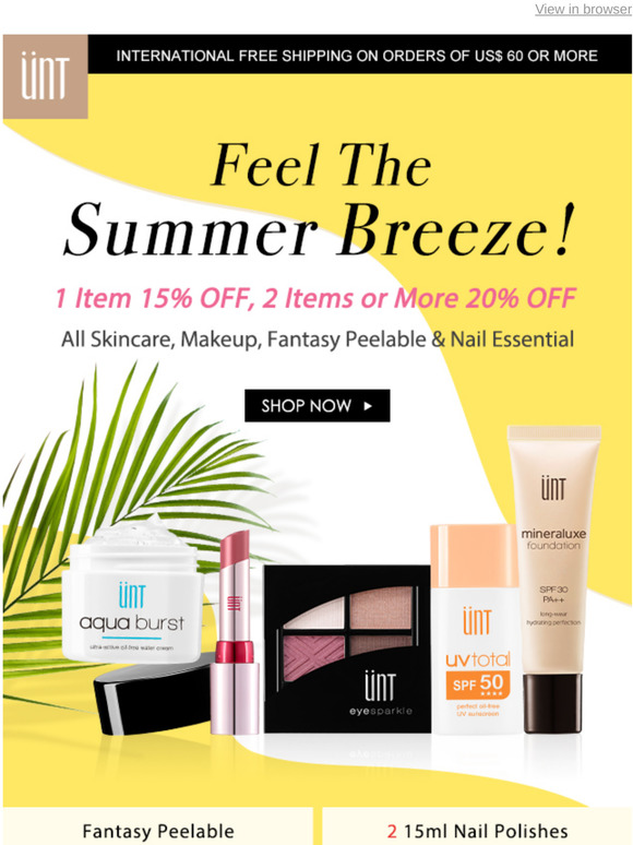 Feel The Summer Breeze 💖 Don't Miss Out 20% Off Sitwide💖