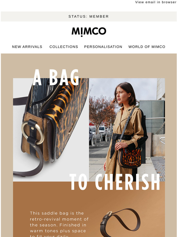 mimco saddle bag
