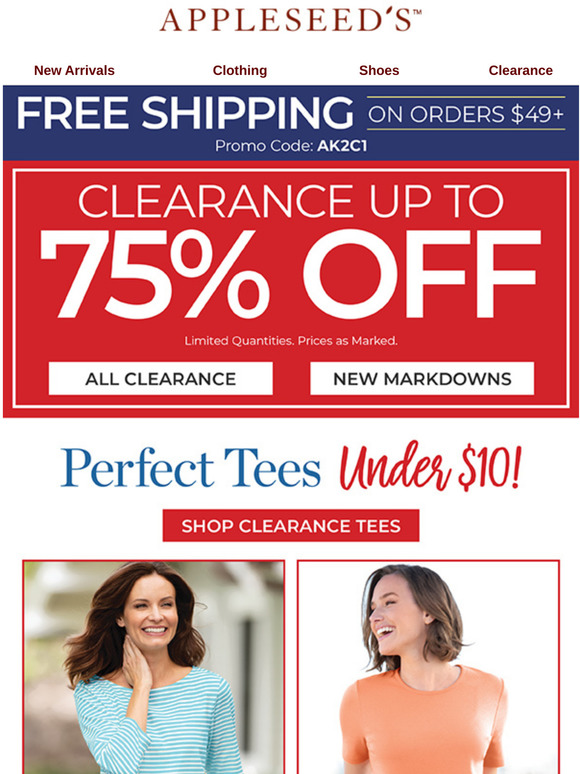 Appleseeds Did you say “75Off Clearance Sale”?! That’s right! Save