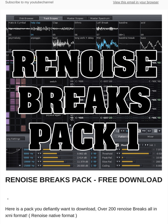 Renoise Breaks Pack FREE DOWNLOAD