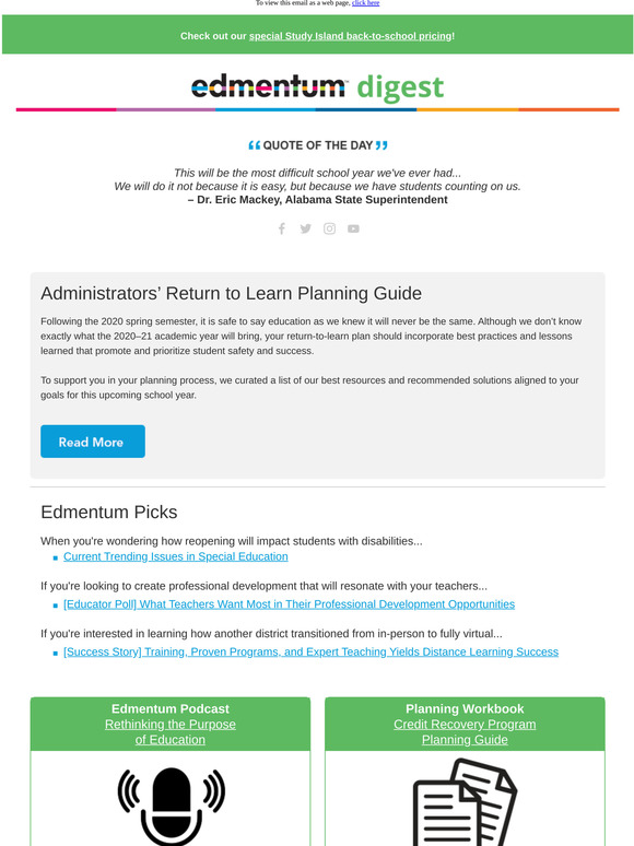 [July Digest] Return to Learn Planning Guide, Credit Recovery Guide, and More!