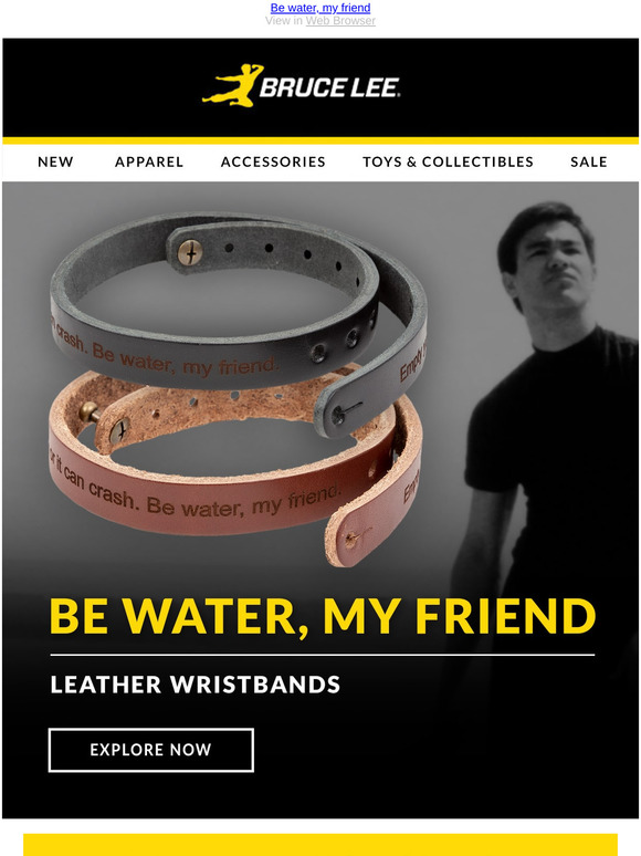 Bruce Lee Official Store Water can flow, or it can crash Milled