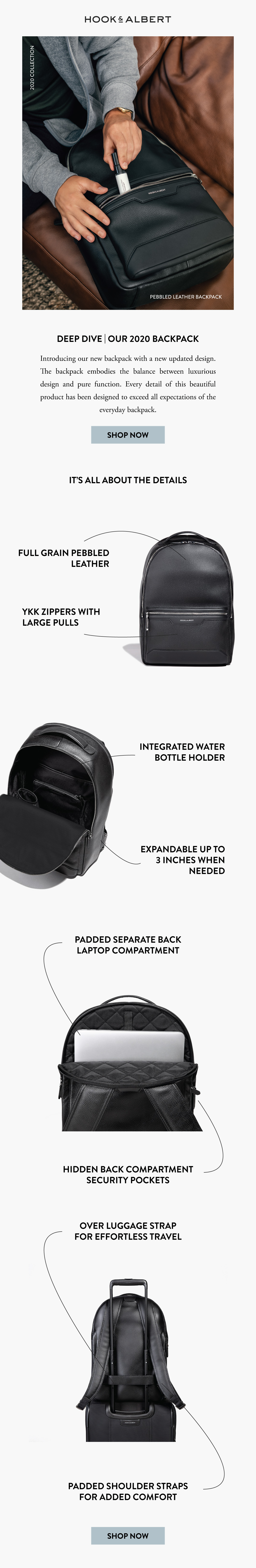 hook and albert backpack