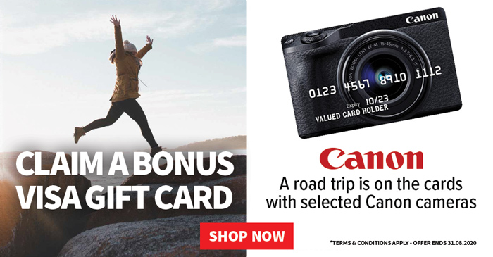 Videopro Bonus Visa Giftcard With Selected Canon Camera Purchase Milled