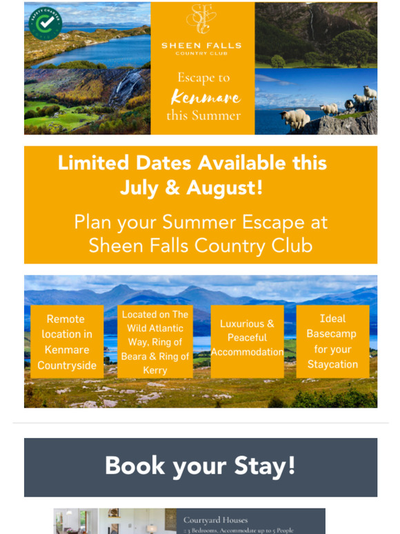 Summer Escapes at Sheen Falls Country Club!