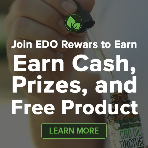 Square banner that reads, "Join EDO Rewards and Earn Cash, Prizes, and Free Product! Shop Smarter, Get Rewarded. Learn More"