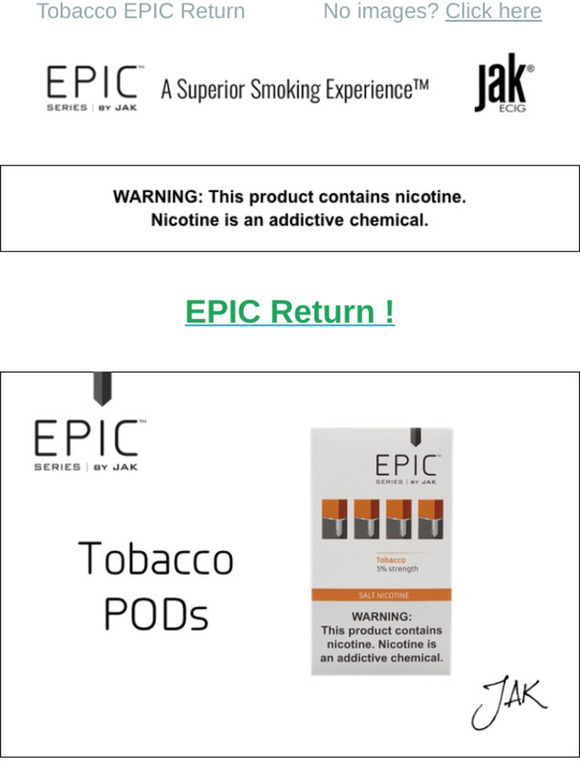 JAK ECIG Limited Edition EPIC device Milled