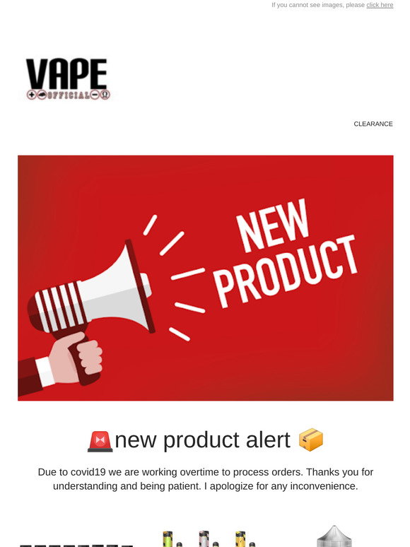 Vape Official New Product Alert Milled