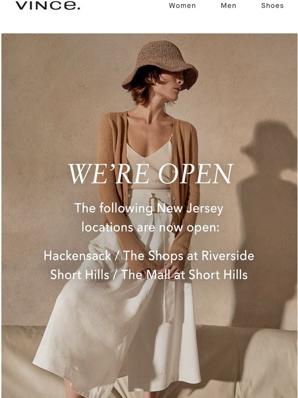 Vince.: Welcome Back: A Vince Store Near You is Now Open | Milled