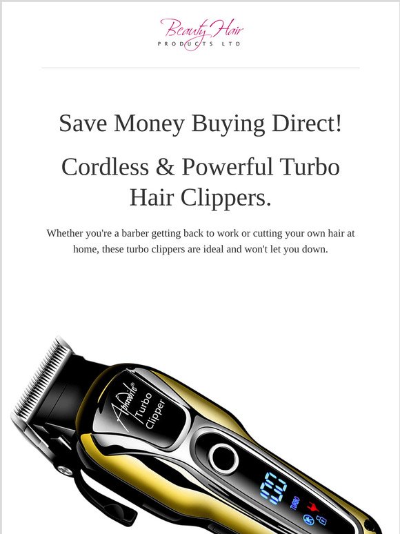 Turbo Hair Clippers Back in Stock