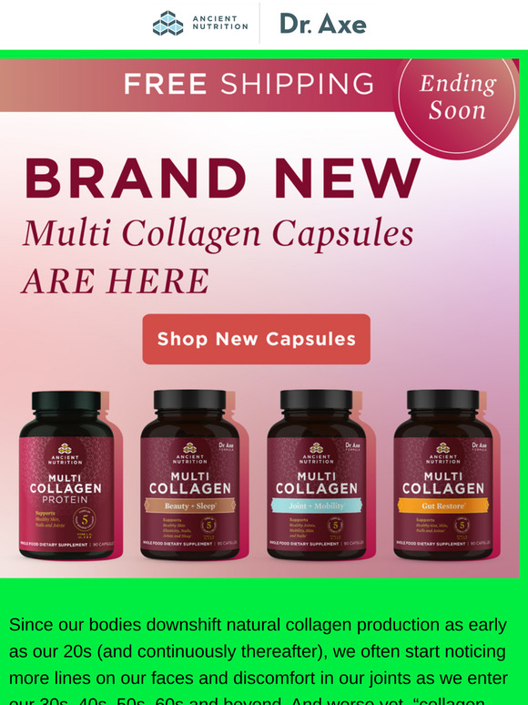 Dr. Axe Collagen Powder vs. NEW Collagen Capsules Milled