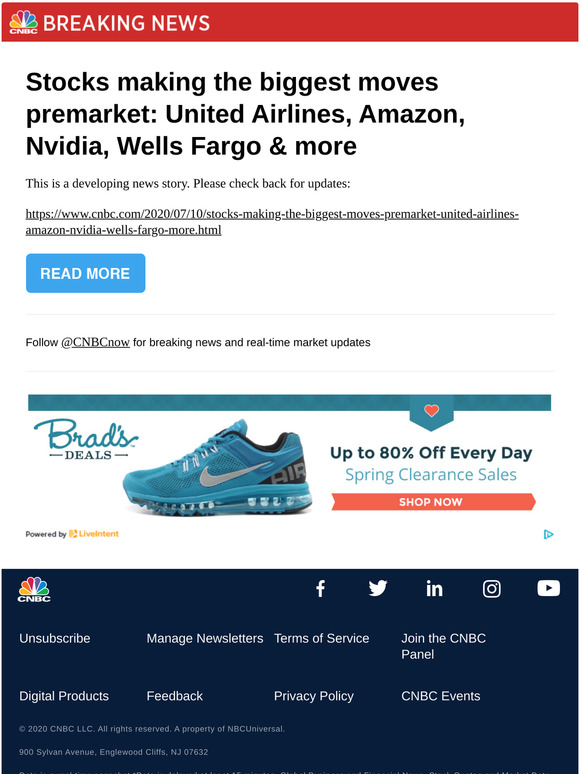 CNBC Stocks making the biggest moves premarket United Airlines