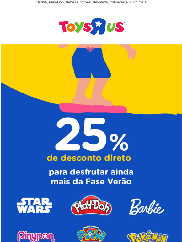 💰 Poupa 25% nos teus brinquedos favoritos. Últimas 72h! 💰