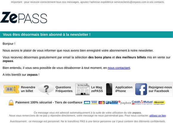 Vous êtes désormais bien abonné à la newsletter !