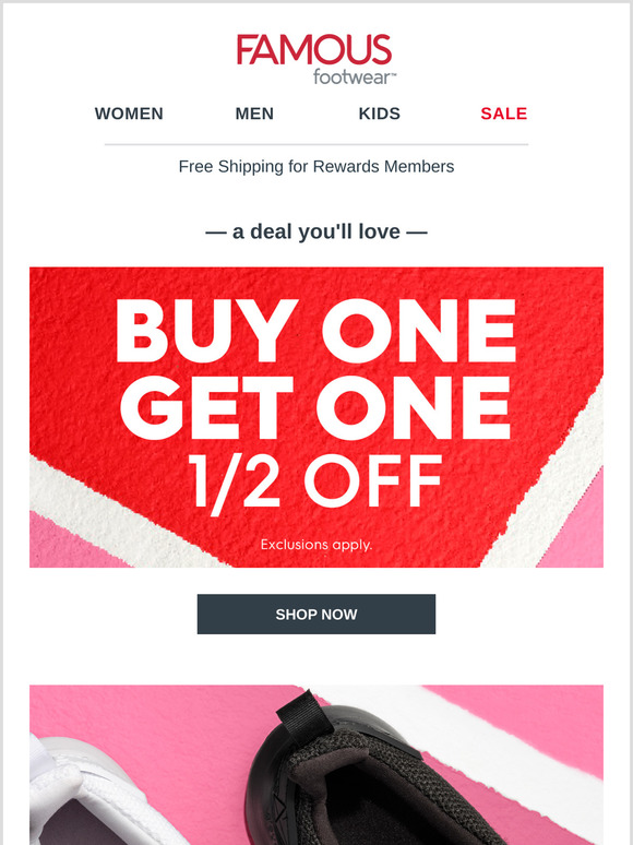 discounts for famous footwear