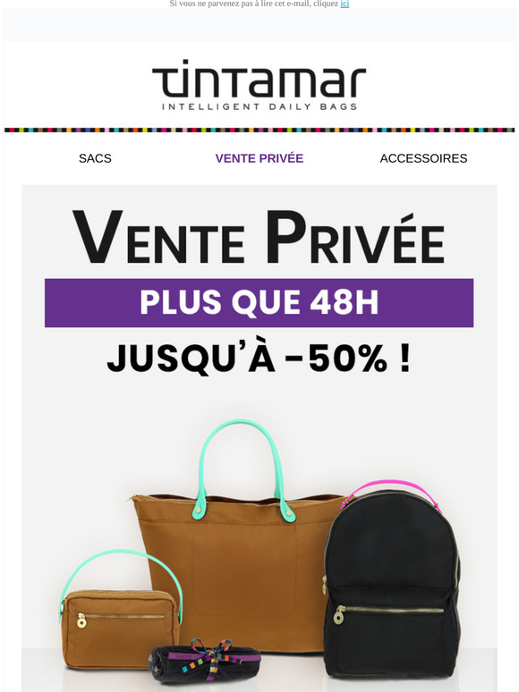 VENTE PRIVÉE ⏰  Plus que 48h pour en profiter ! Jusqu'à 50% de Réduction