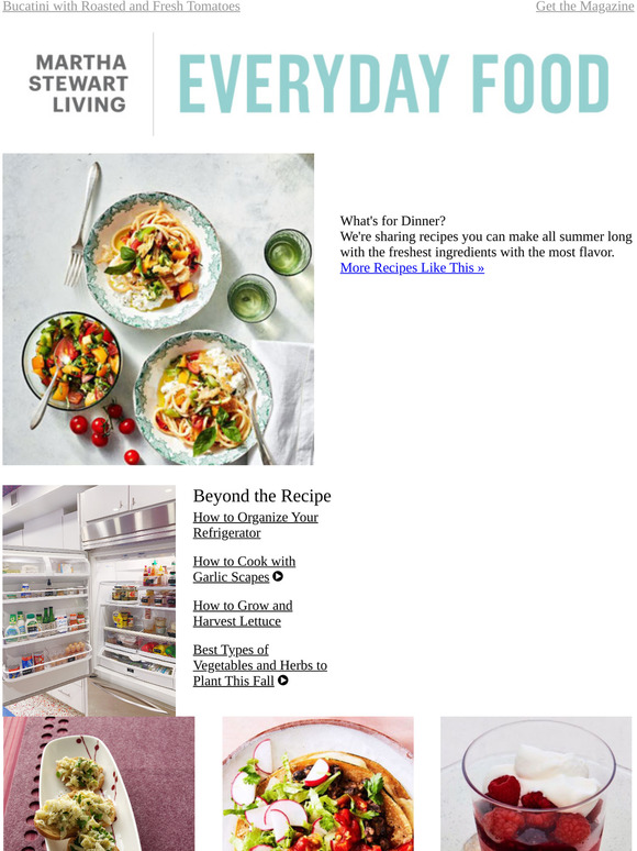 Martha Stewart Fresh Summer Dinners That Are Quick to Put Together