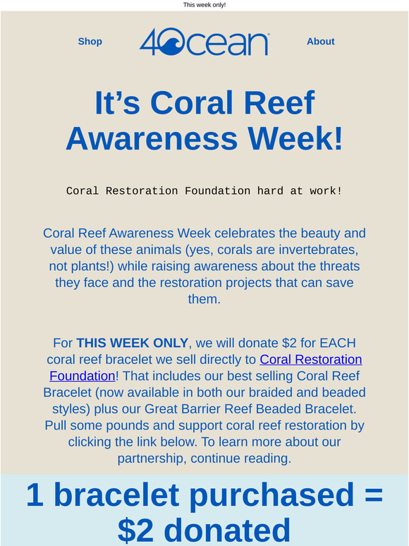 4ocean 🐠 It’s Coral Reef Awareness Week! Milled