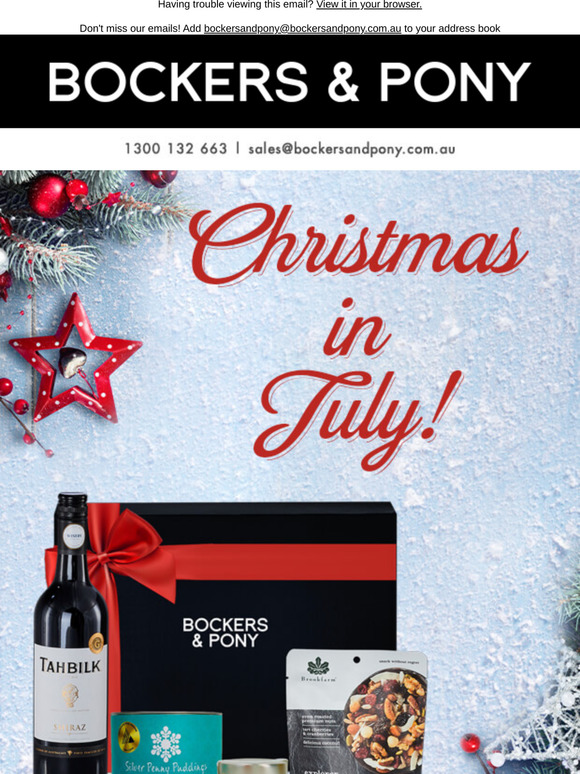 Bockers & Pony Christmas in July! An Australian tradition, best celebrated with Bockers & Pony