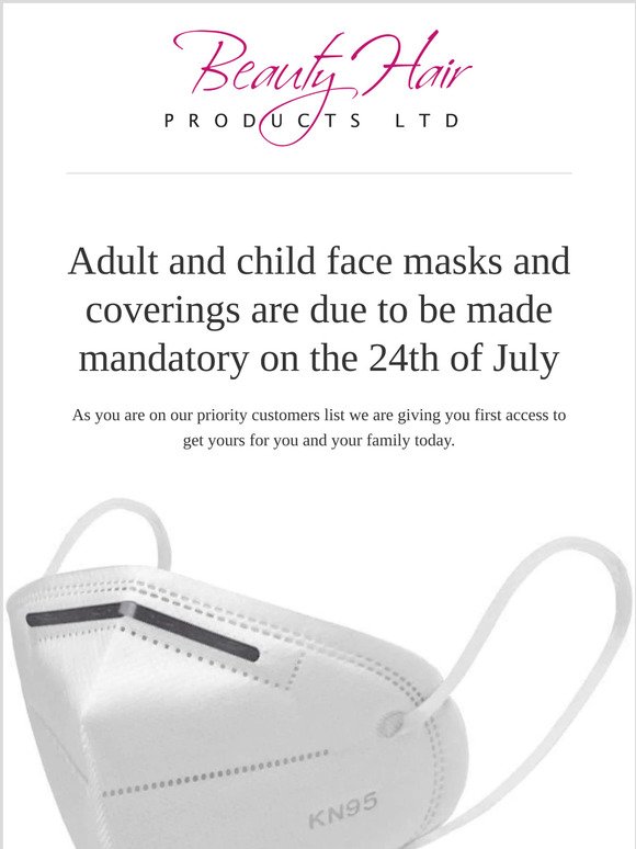 Adult and child face masks and coverings to be mandatory in shops and supermarkets from July 24th