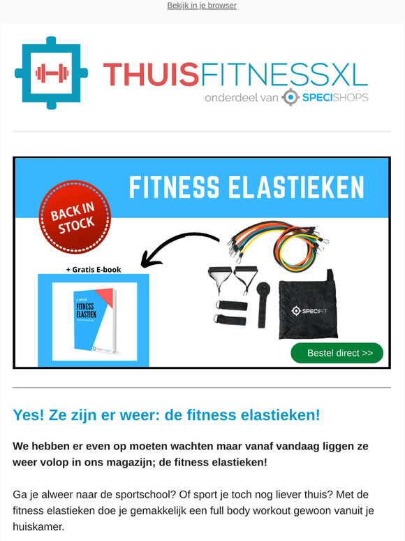 >> Back in stock: de Fitness Elastieken! 💪 + Gratis E-book met oefeningen!